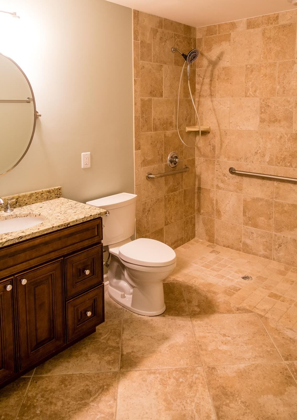 Disabled Bathroom features. Quality Bathroom Renos