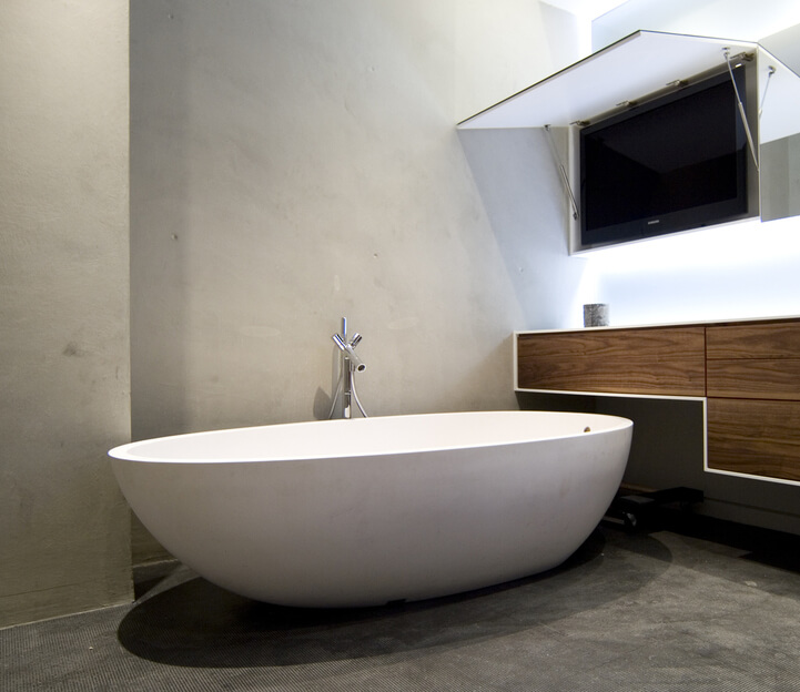 Modern Bathroom TV Quality Bathroom renos Sydney