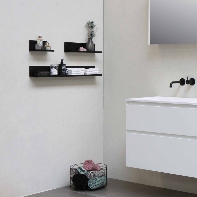 bathroom storage ideas - floating shelves