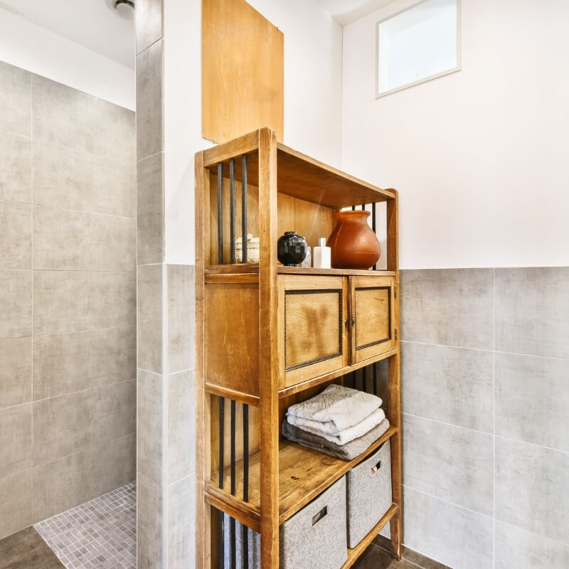 bathroom storage ideas - freestanding cabinet