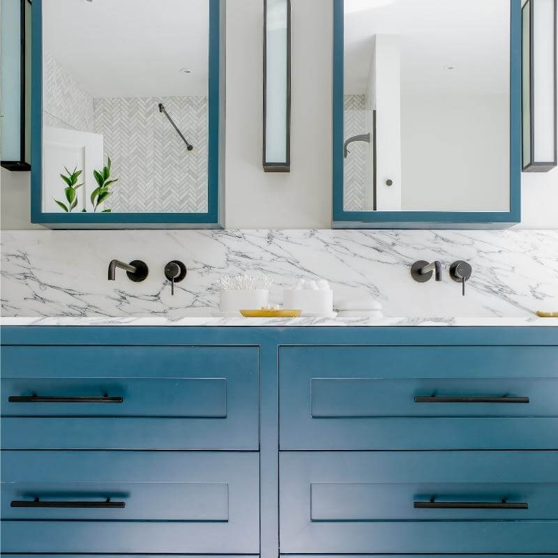blue bathroom colour scheme design ideas