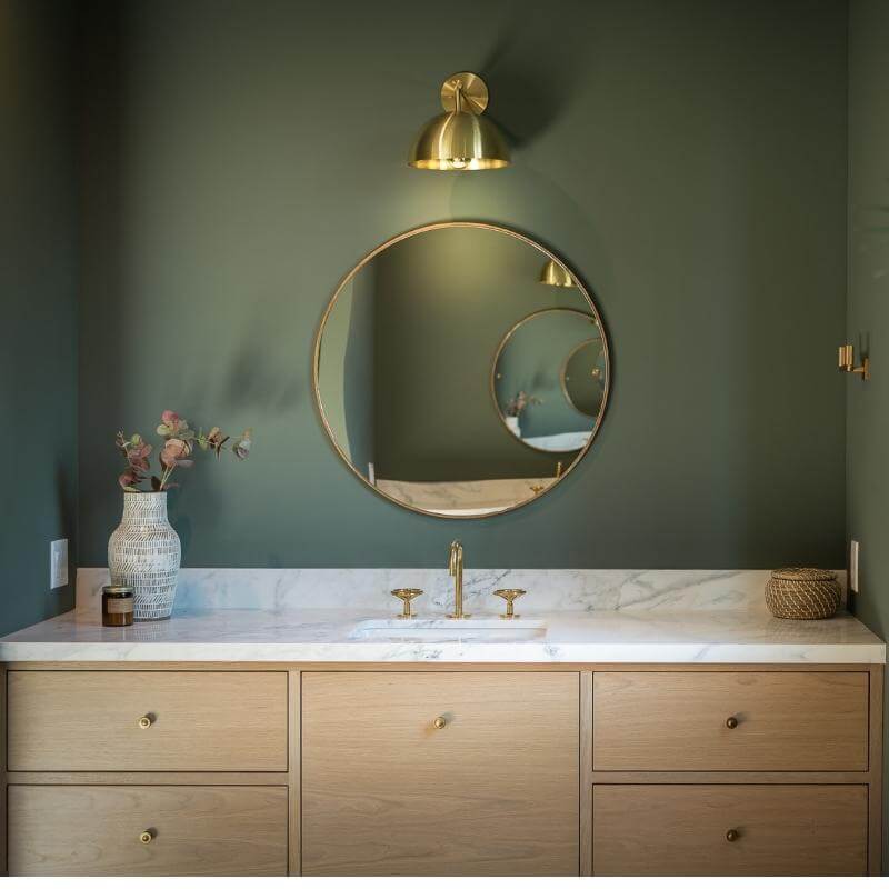 olive green bathroom colour scheme design ideas